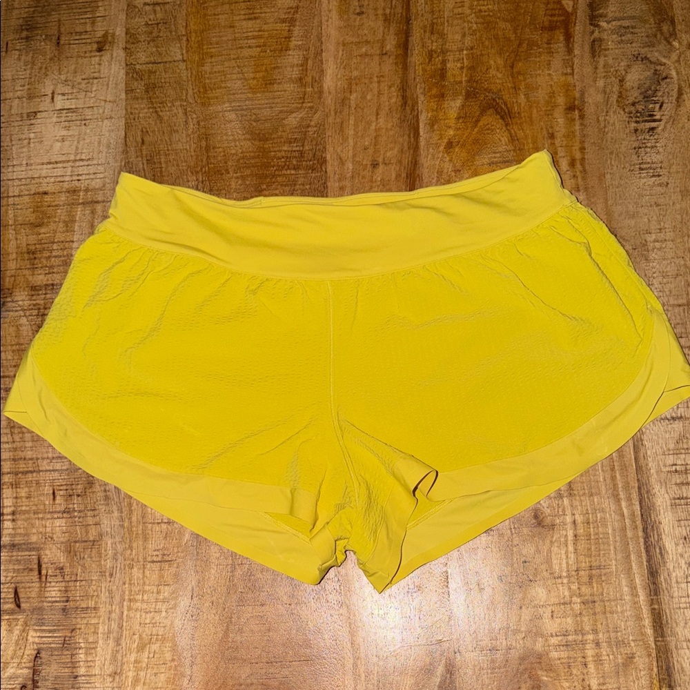 Lululemon Athletica Vibrant Yellow Athletic Shorts